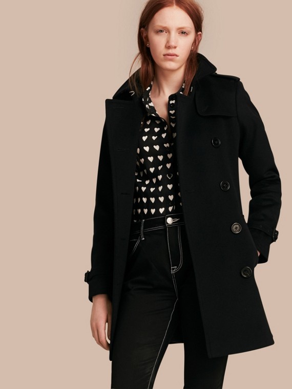 Burberry Brit Kensington Trenchcoat In Black For Men Lyst Burberry Brit Reymoore Trench Coat With Detachable Hood Liner Nordstrom
