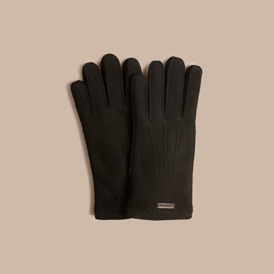 burberry gloves mens black