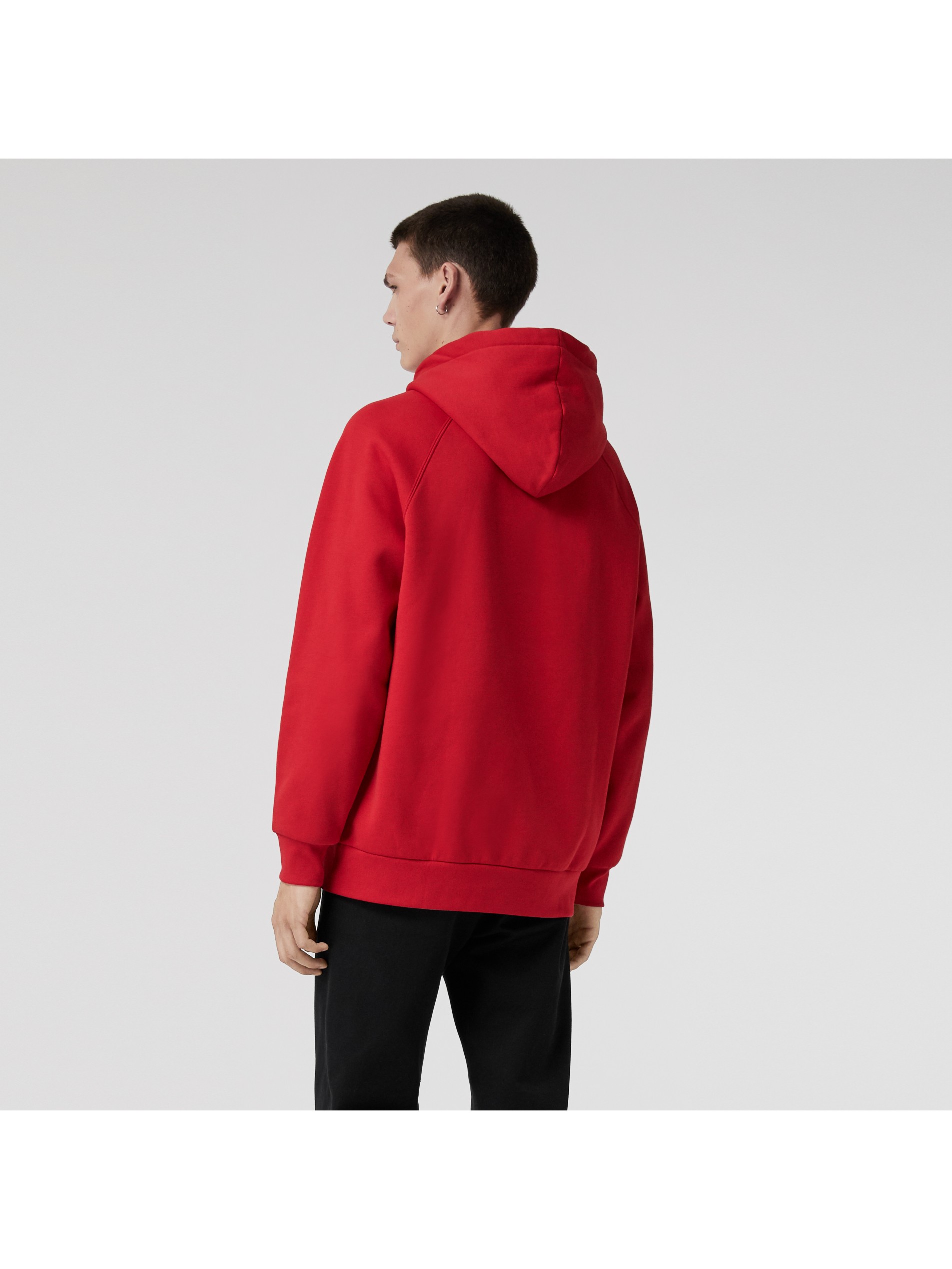 bright red embroidered archive logo jersey hoodie image21