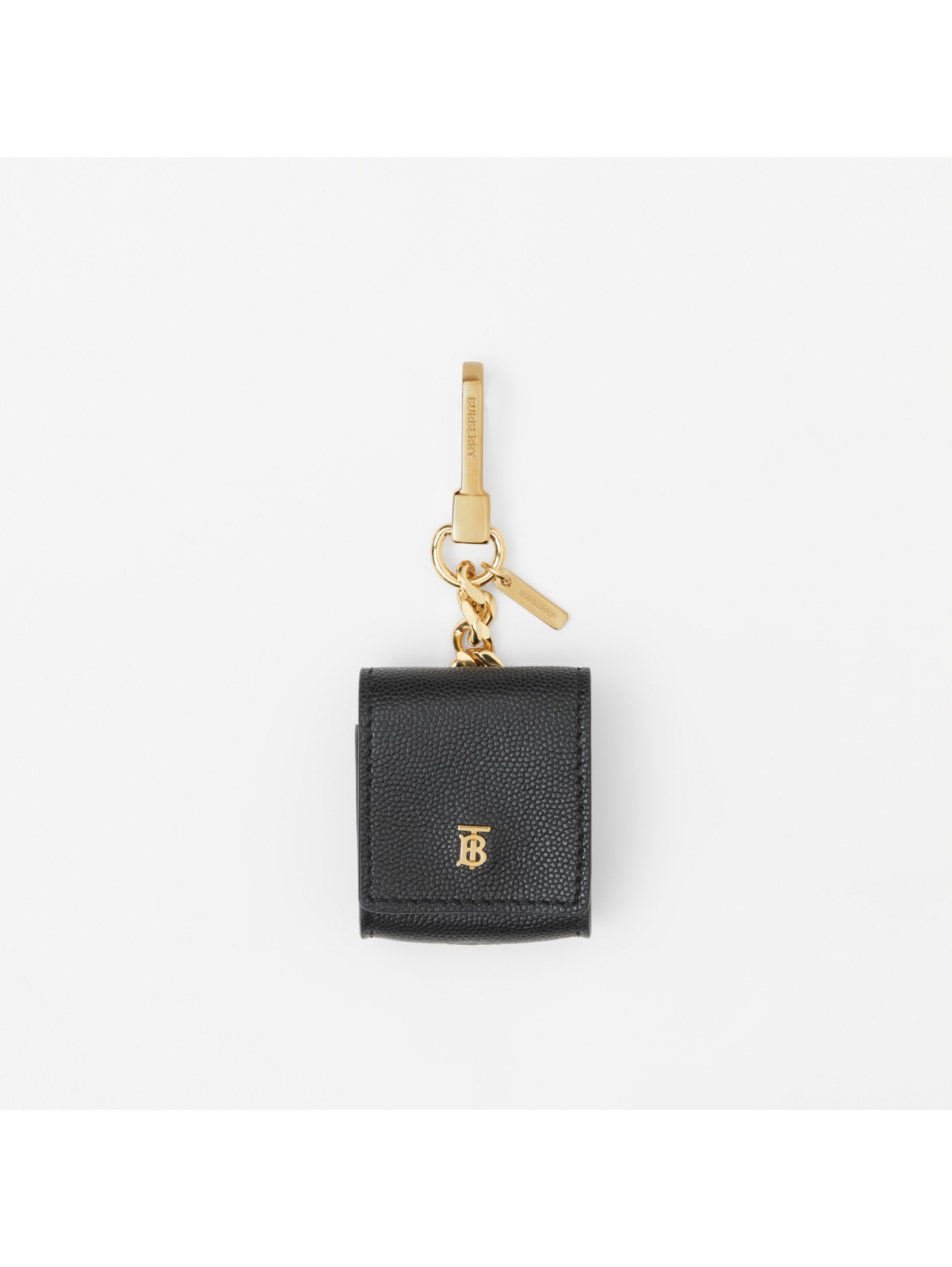 Étui pour AirPod en cuir grainé in Noir