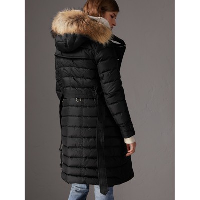 burberry fur lined coat