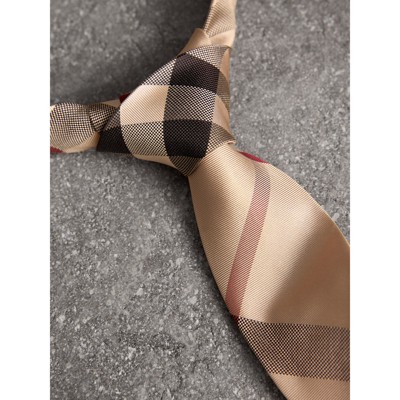 orange burberry tie