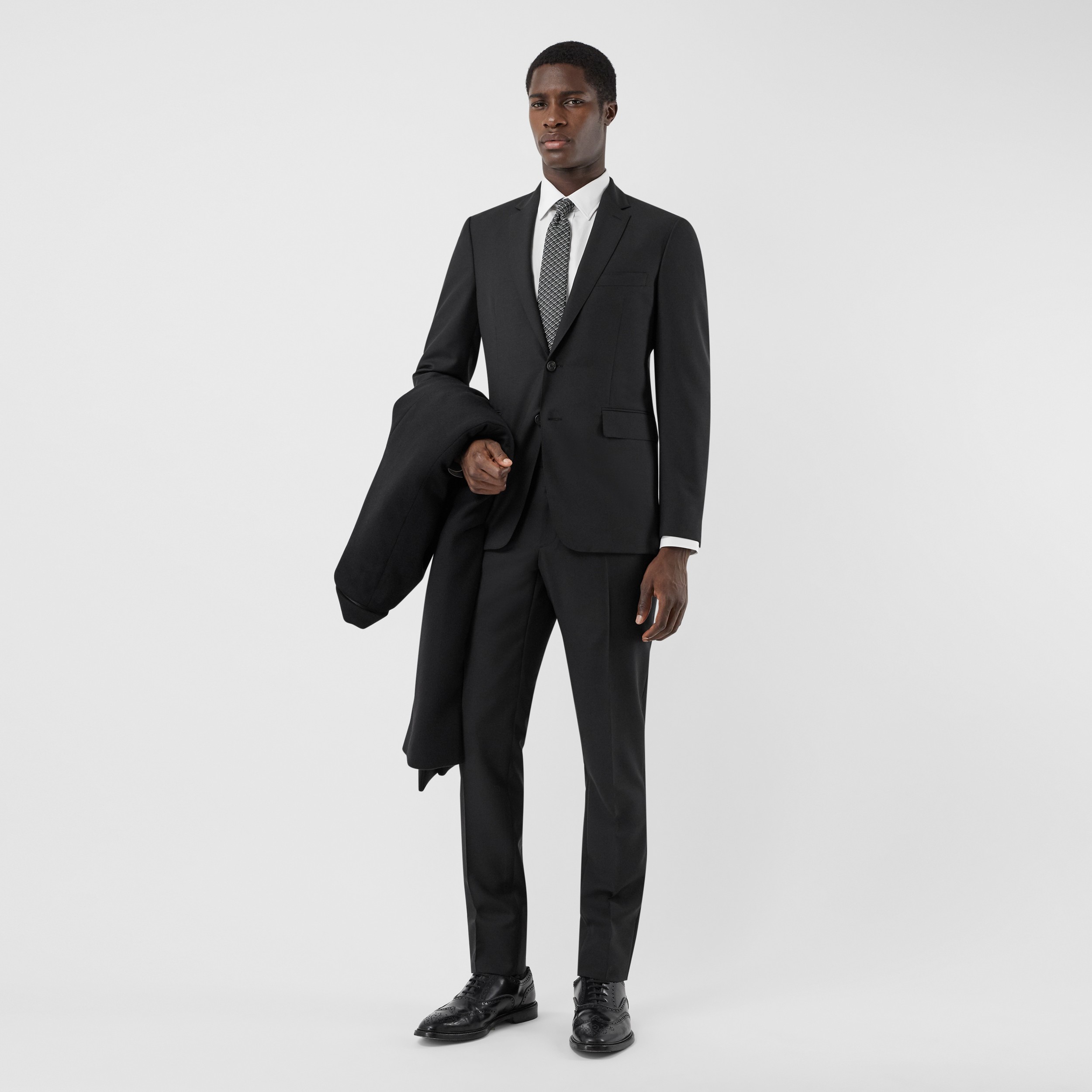 Slim Fit Wool Mohair Suit in Black | Burberry® Official