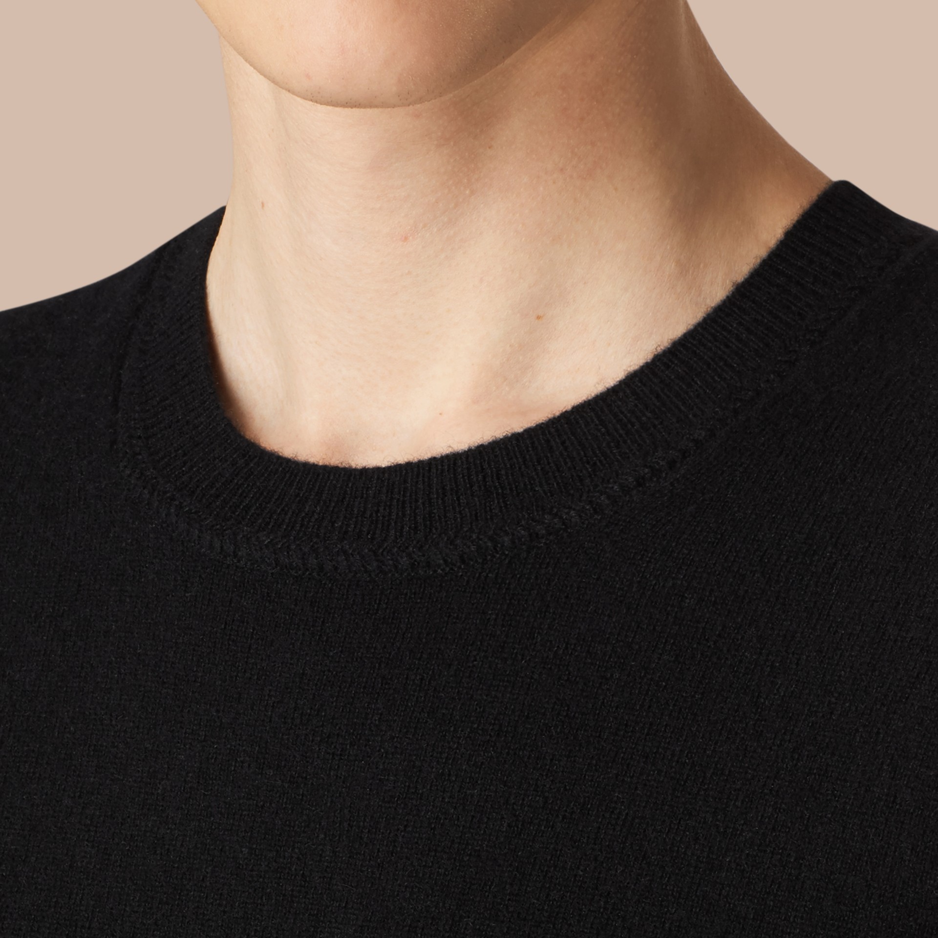 Crew Neck Cashmere Sweater Black | Burberry