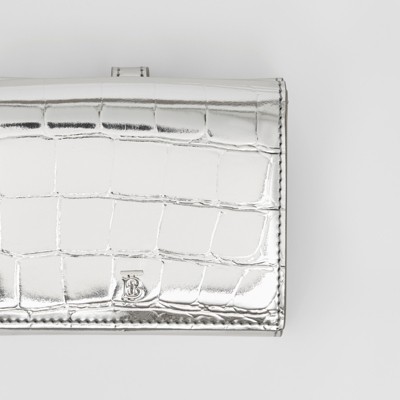 burberry wallet silver