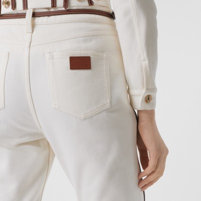 burberry jeans womens white