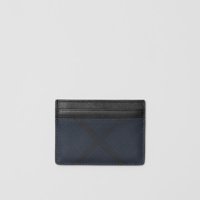 Leather Card Case in Navy/black | Burberry