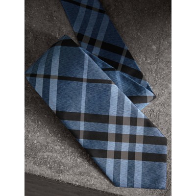 burberry blue check tie