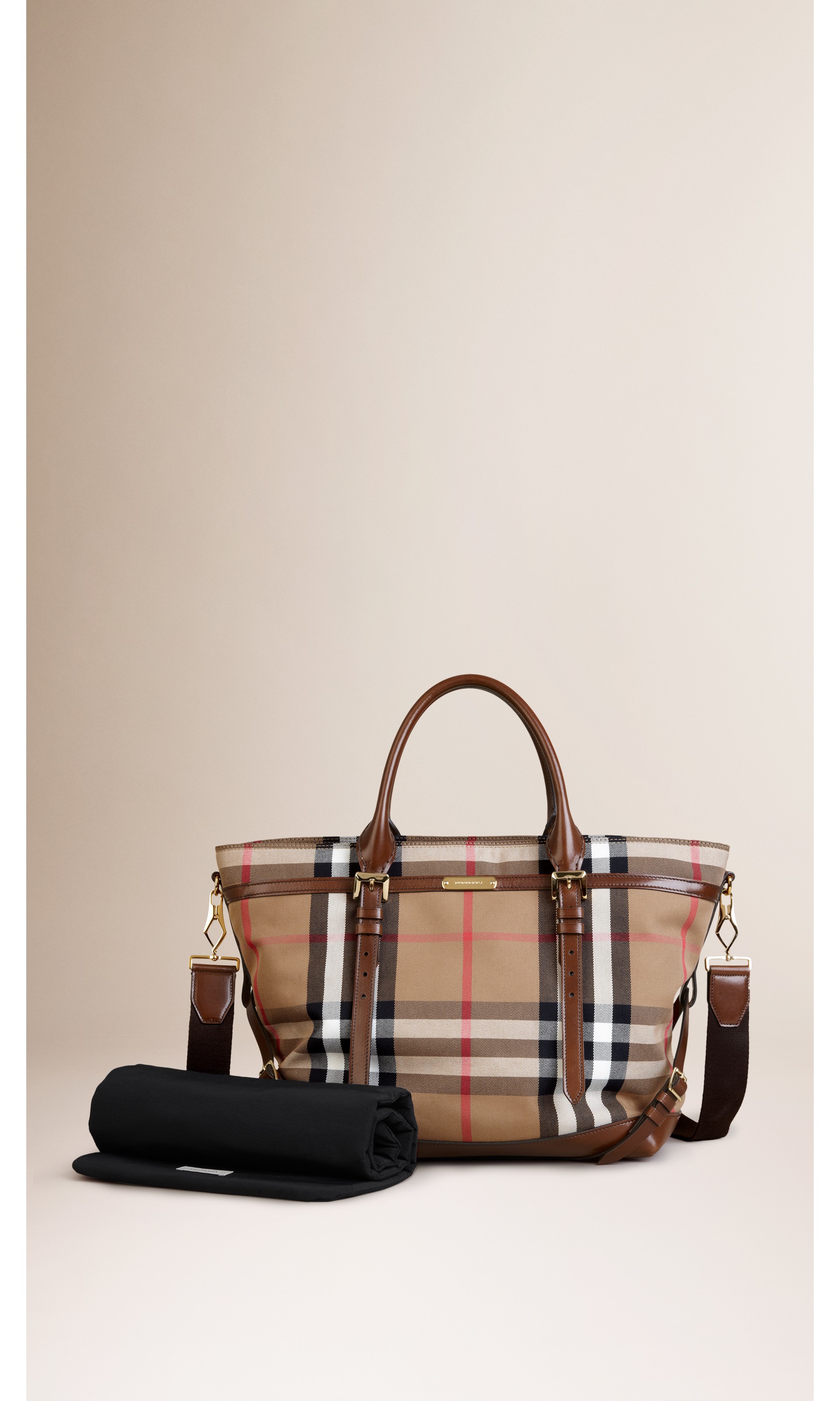 black burberry changing bag