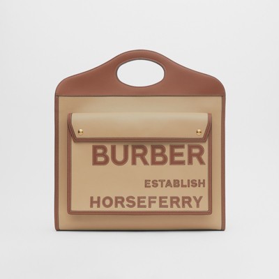 Extra Large Horseferry Appliqué Leather Pocket Bag