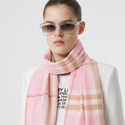 pink burberry cashmere scarf