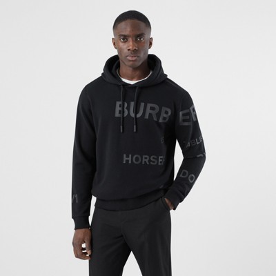 black burberry hoodie mens