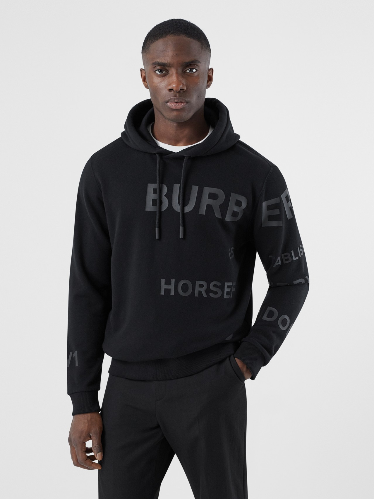 Horseferry Print Cotton Hoodie by Burberry, available on burberry.com for $580 Kendall Jenner Top SIMILAR PRODUCT