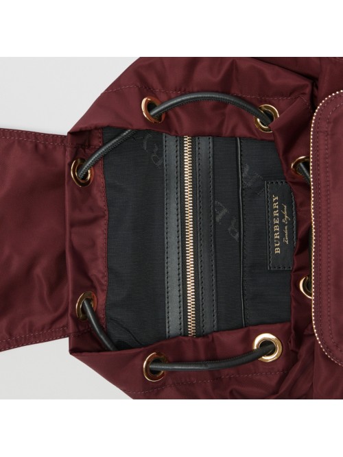 BURBERRY The Medium Rucksack in Technical Nylon and Leather