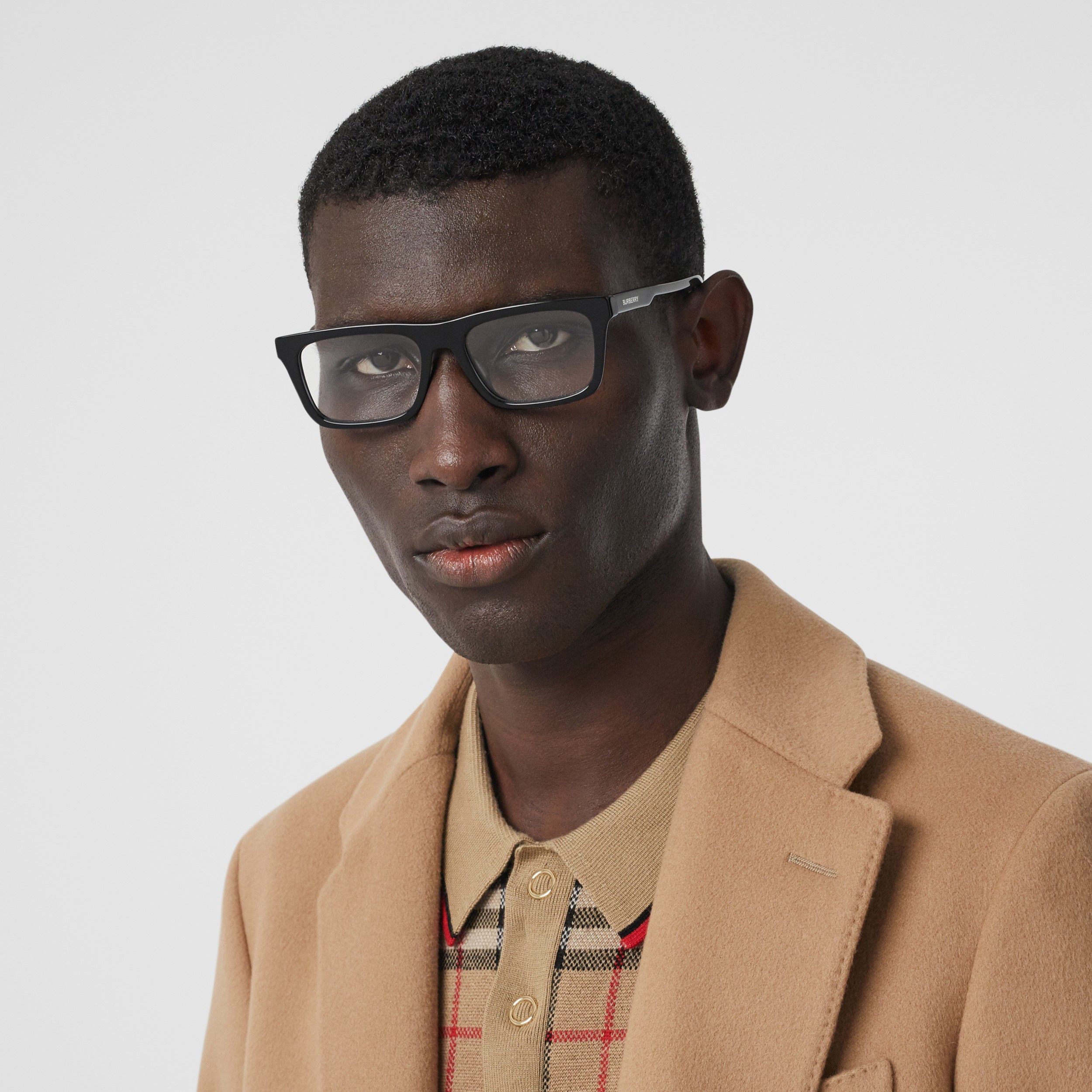 Rectangular Optical Frames in Black - Men | Burberry