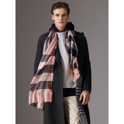 burberry mega check cashmere scarf