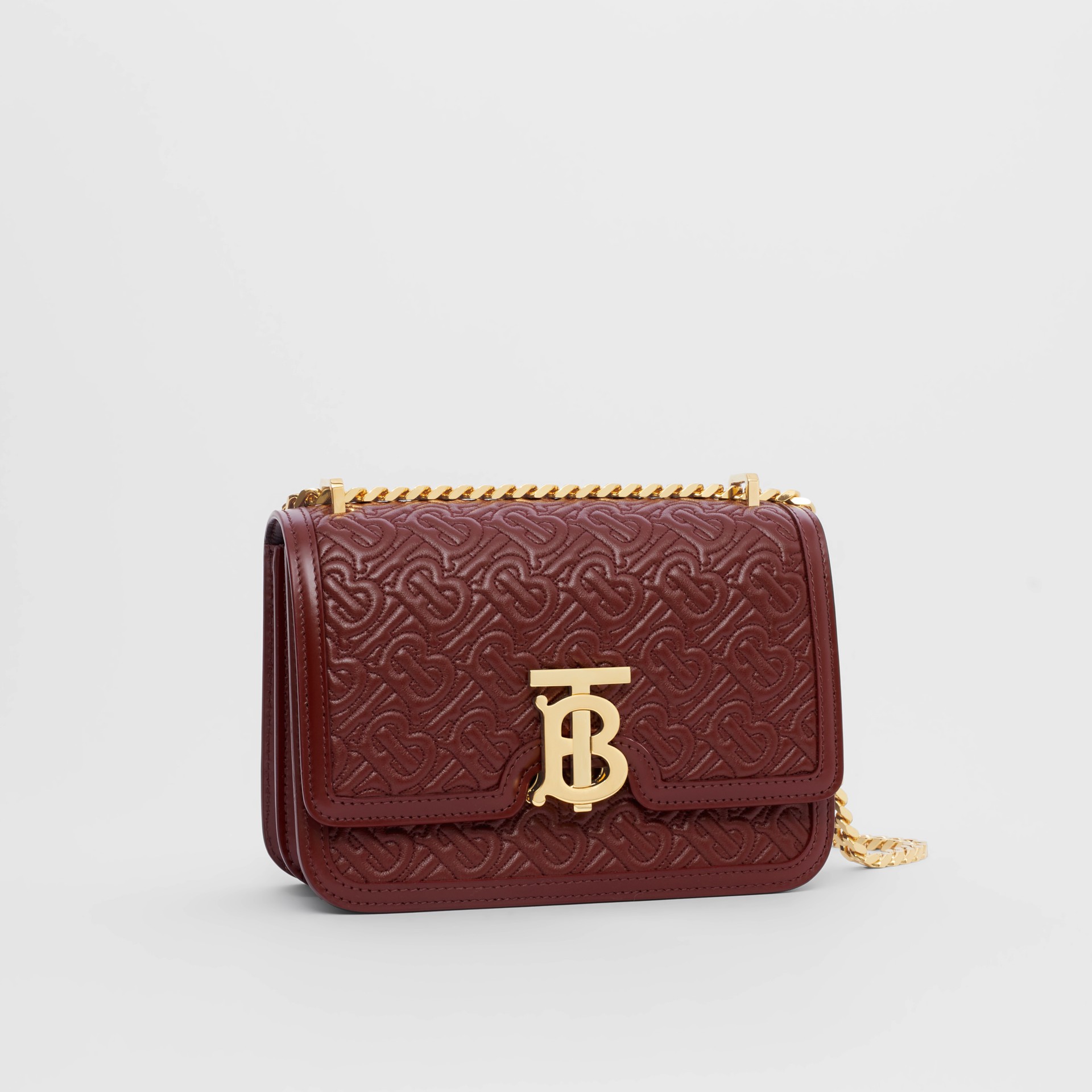 small quilted monogram lambskin tb bag