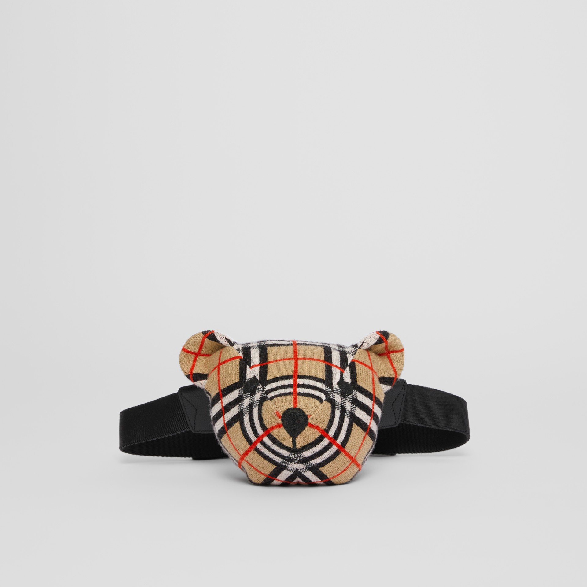 Thomas Bear Vintage Check Merino Wool Bum Bag in Archive Beige