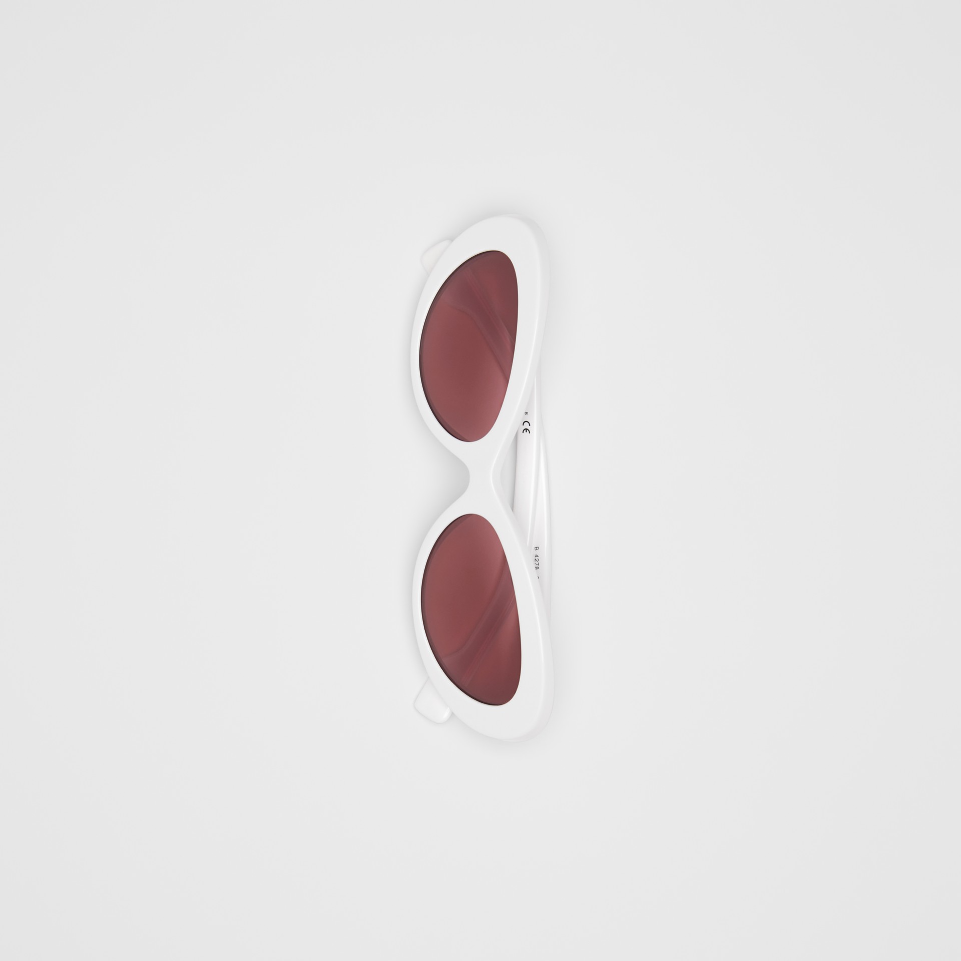 Cateye Frame Sunglasses in White Women Burberry United States