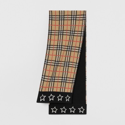 burberry check merino wool scarf sale