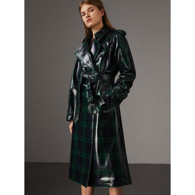 burberry plaid trench coat