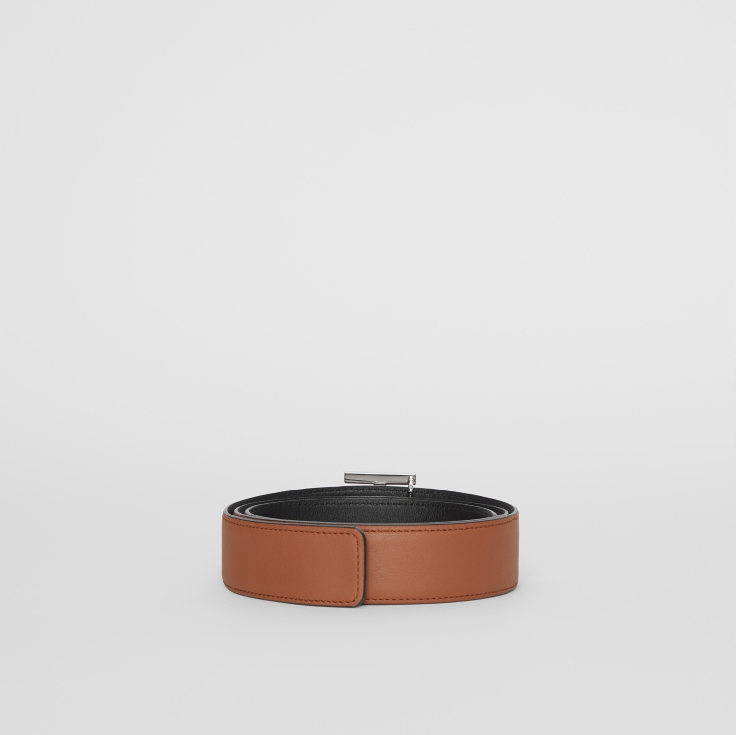 Reversible Monogram Motif Leather Belt in Malt Brown/black - Women