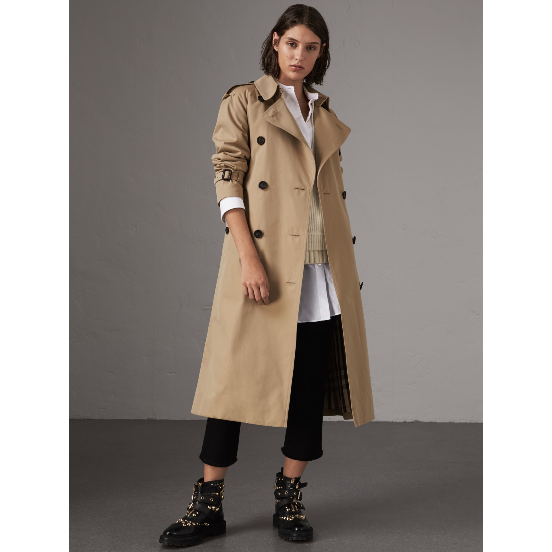 The Westminster – Extra-long Trench Coat in Honey - Women | Burberry ...