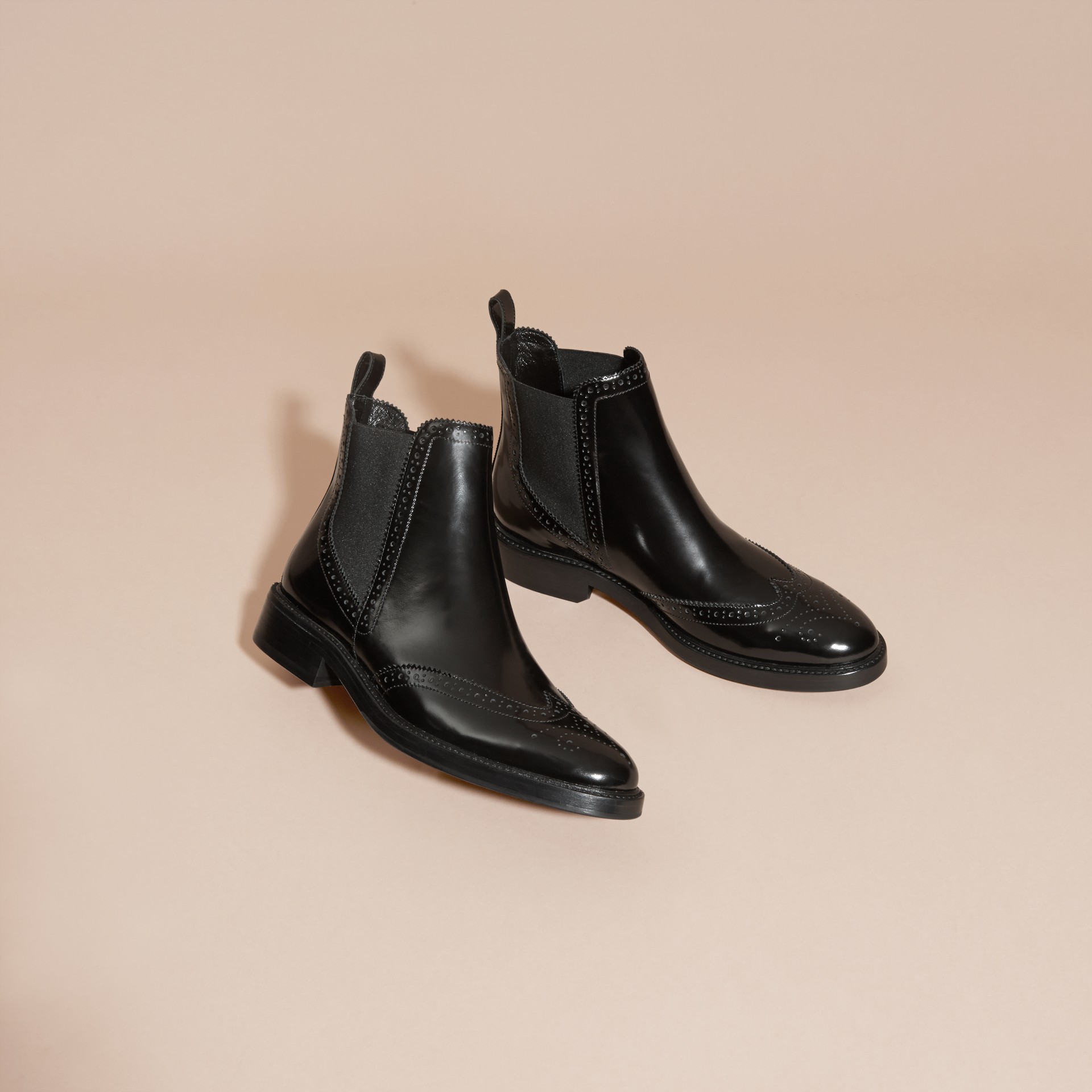 wingtip chelsea boots womens