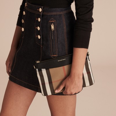 burberry leather clutch