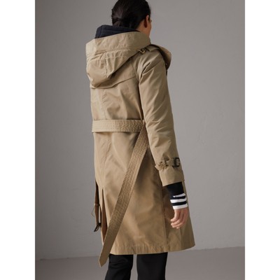 burberry hooded trench coat