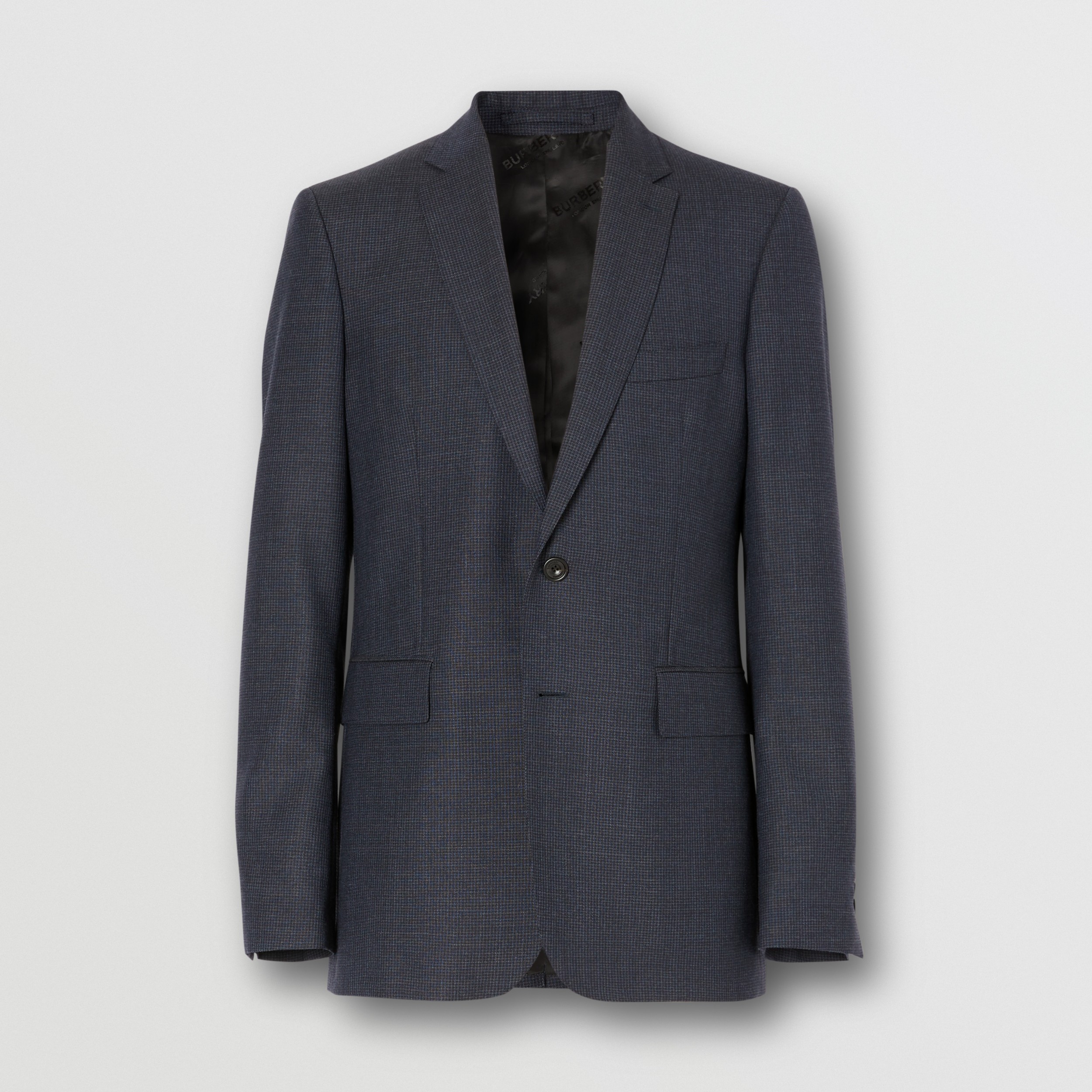 Slim Fit Wool Suit in Navy Men Burberry United States