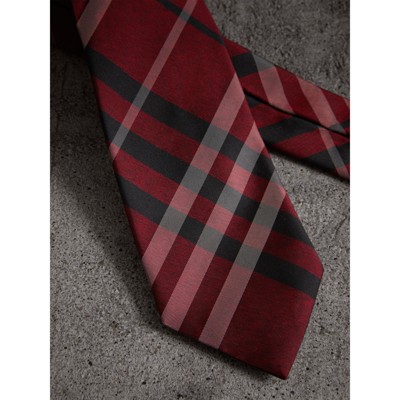 red burberry tie