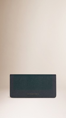 Dark teal London Leather Continental Wallet - Image 1