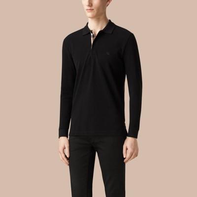 burberry black polo shirt