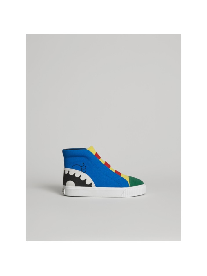 怪兽图案高帮运动鞋 (亮天空蓝) | burberry 博柏利