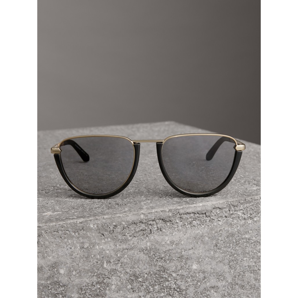 黑色 半月形圆弧框飞行员太阳眼镜 产品图片31
