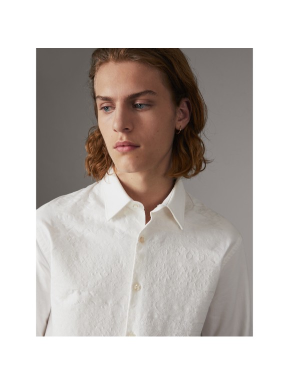 longline white shirt men