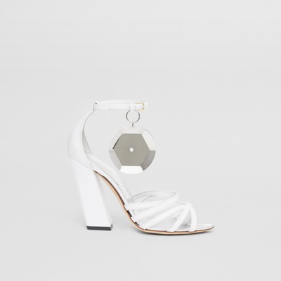 burberry sandals white