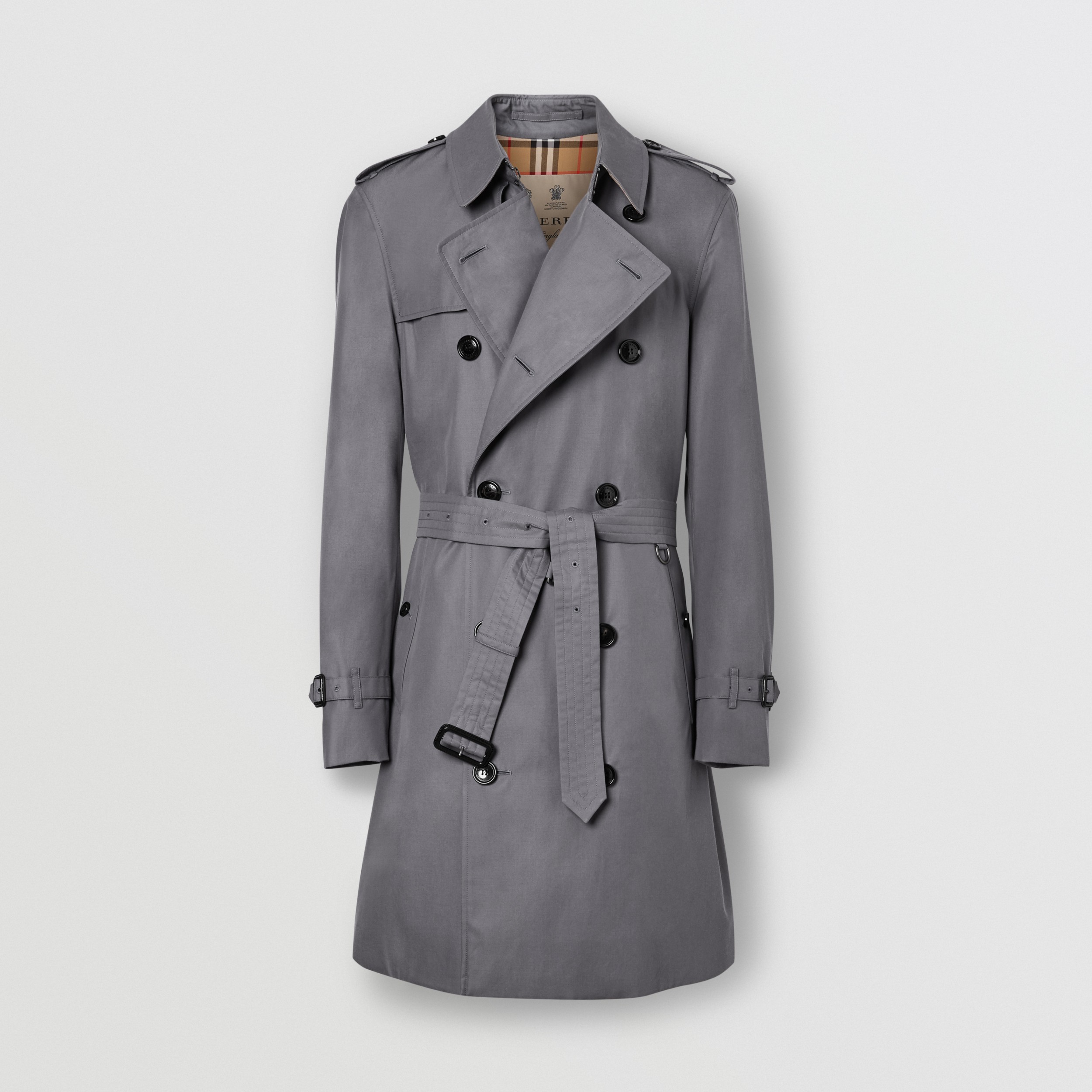 The Mid-length Chelsea Heritage Trench Coat in Mid-grey - Men | Burberry®  Official