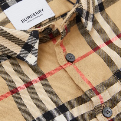 vintage check cotton flannel shirt