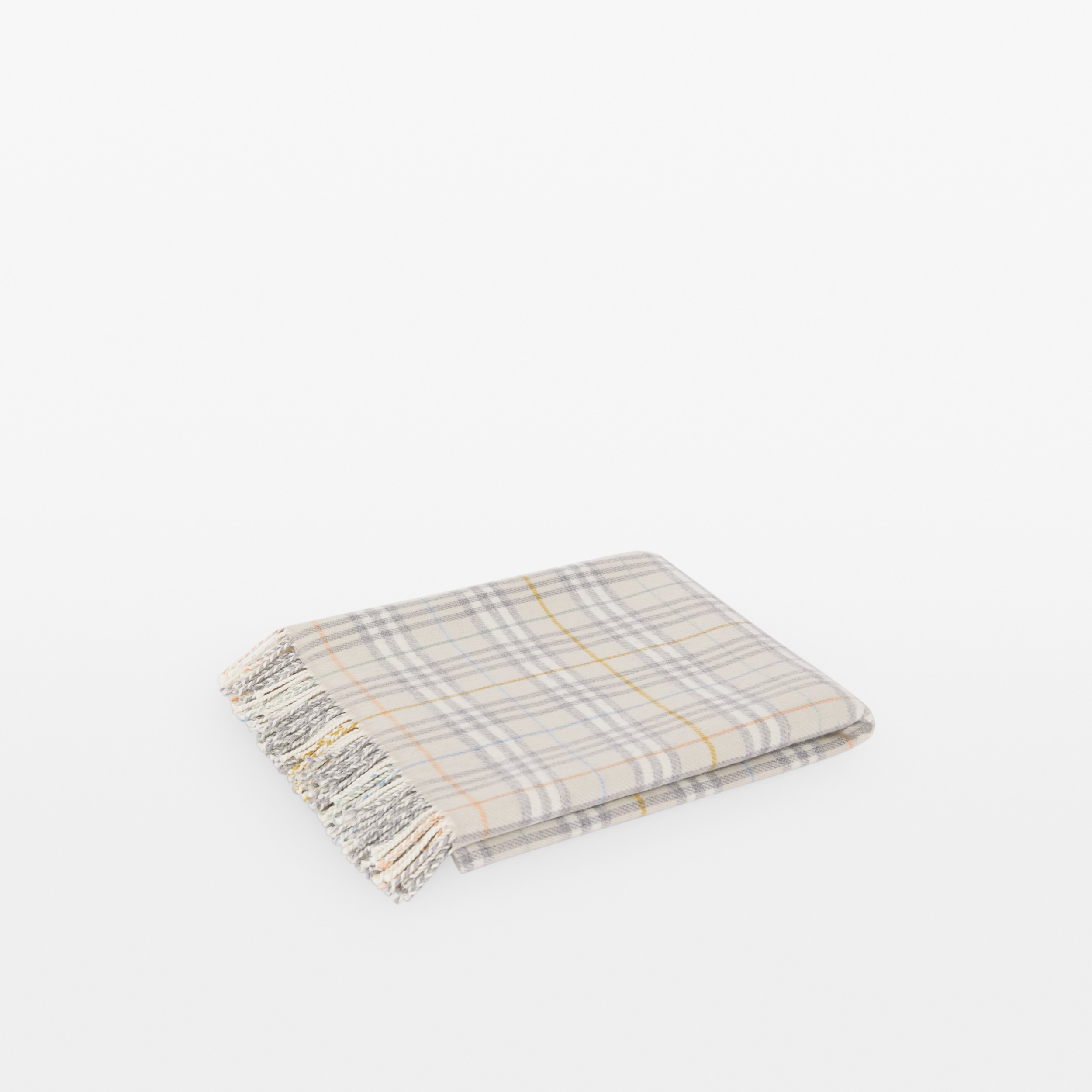 Check Merino Wool Baby Blanket in Ivory Children Burberry United States