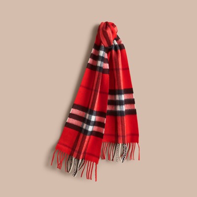 burberry red check scarf