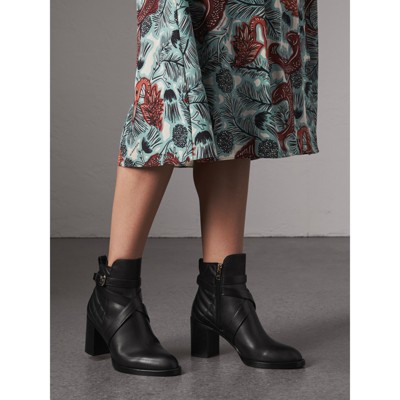 burberry black ankle boots