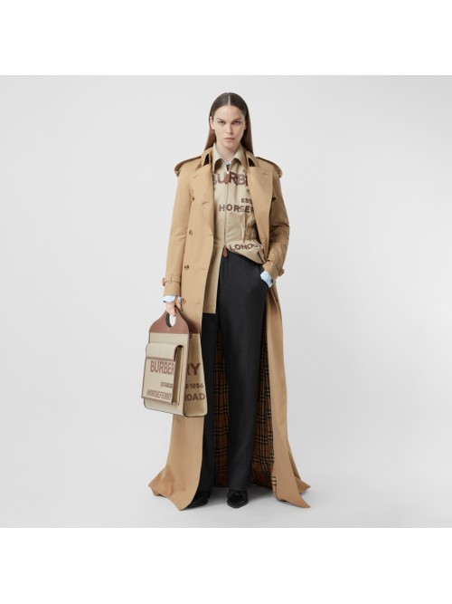 Burberry Extra Long Cotton Gabardine Trench Soft Fawn |
