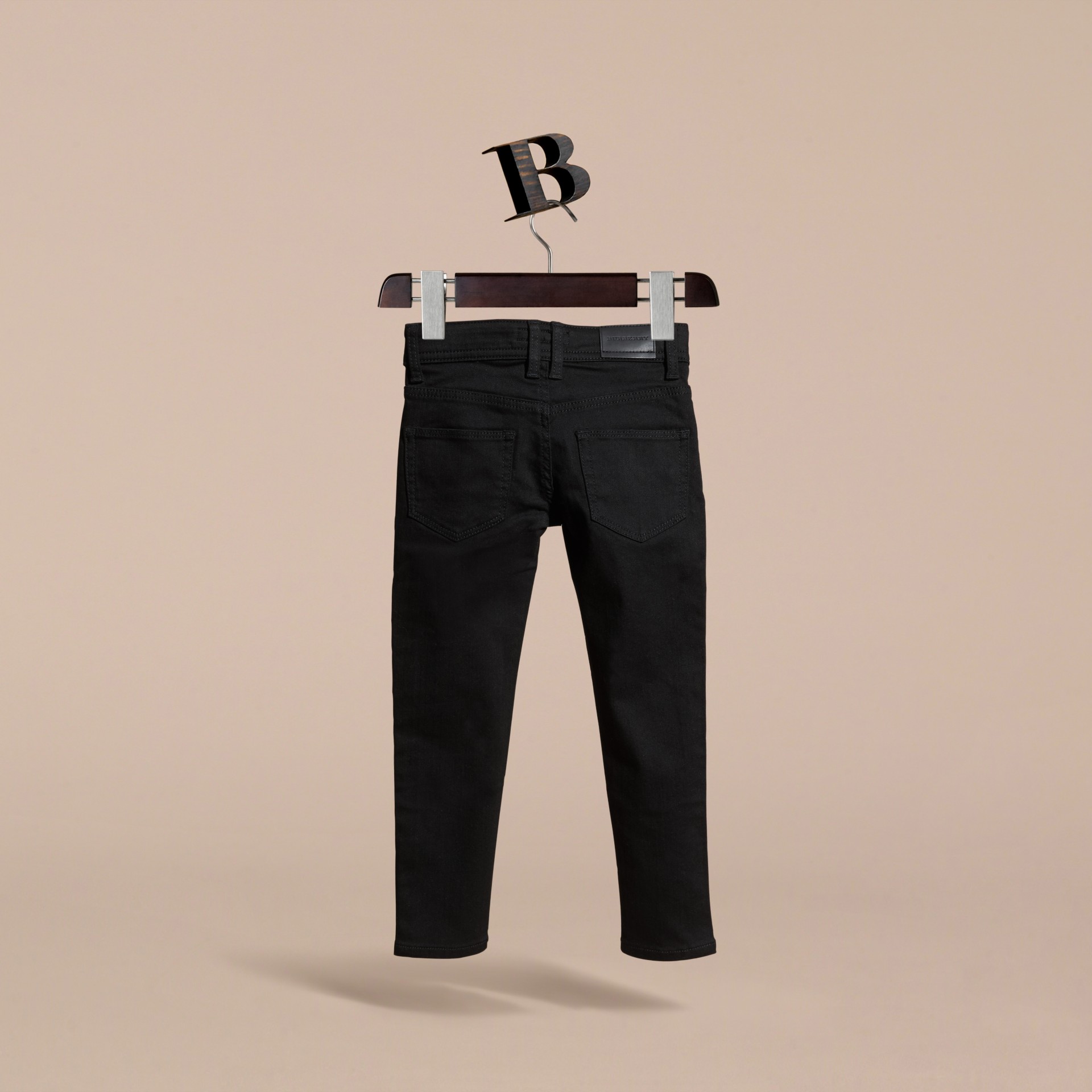 Skinny Fit Jeans in Black Girl Burberry United States