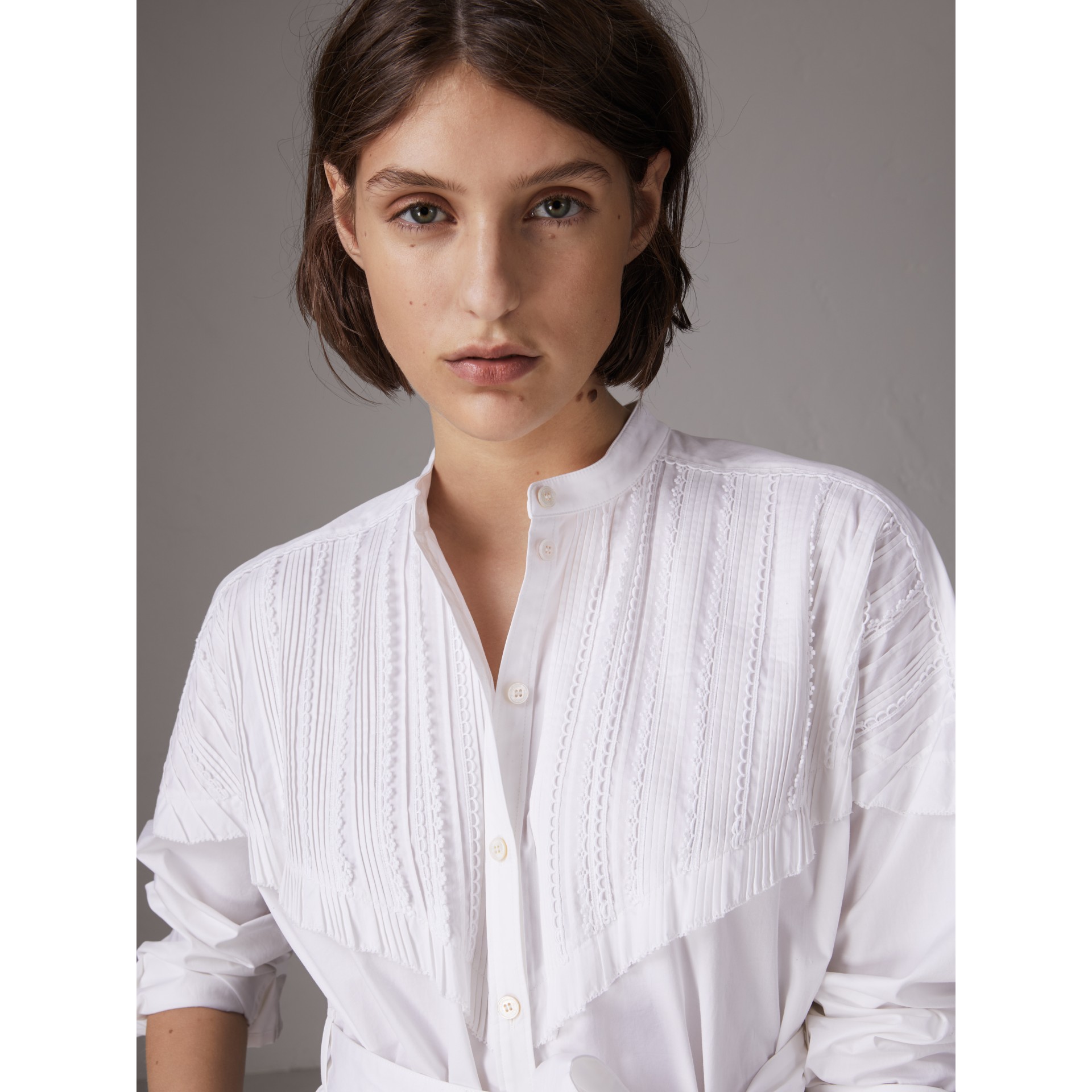 white pintuck shirt