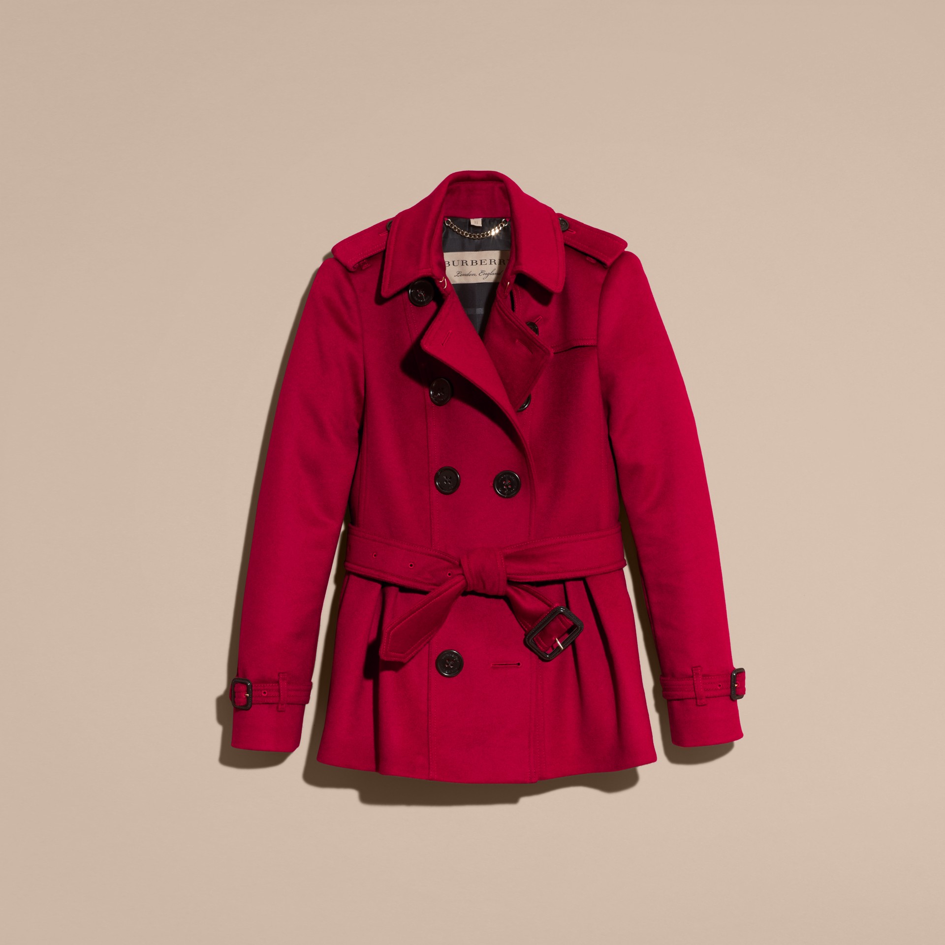Wool Cashmere Trench Jacket in Parade Red - Women | Burberry United States