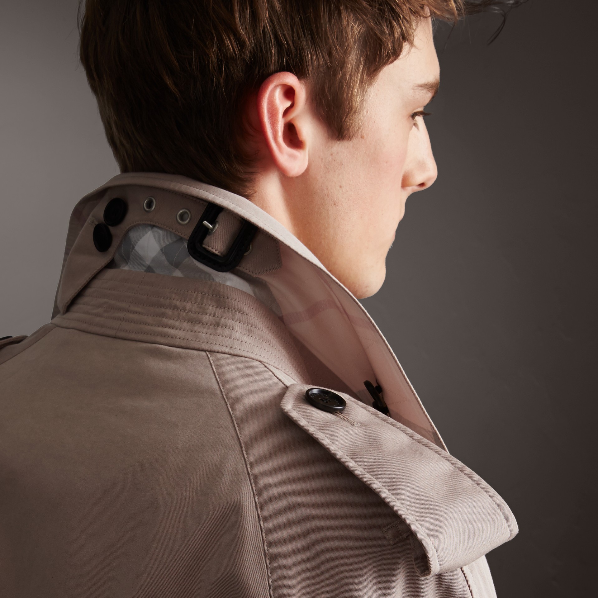 Unisex Tropical Gabardine Trench Jacket in Light Taupe - Men | Burberry