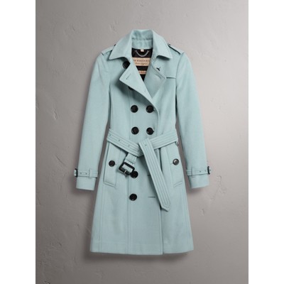 blue burberry coat