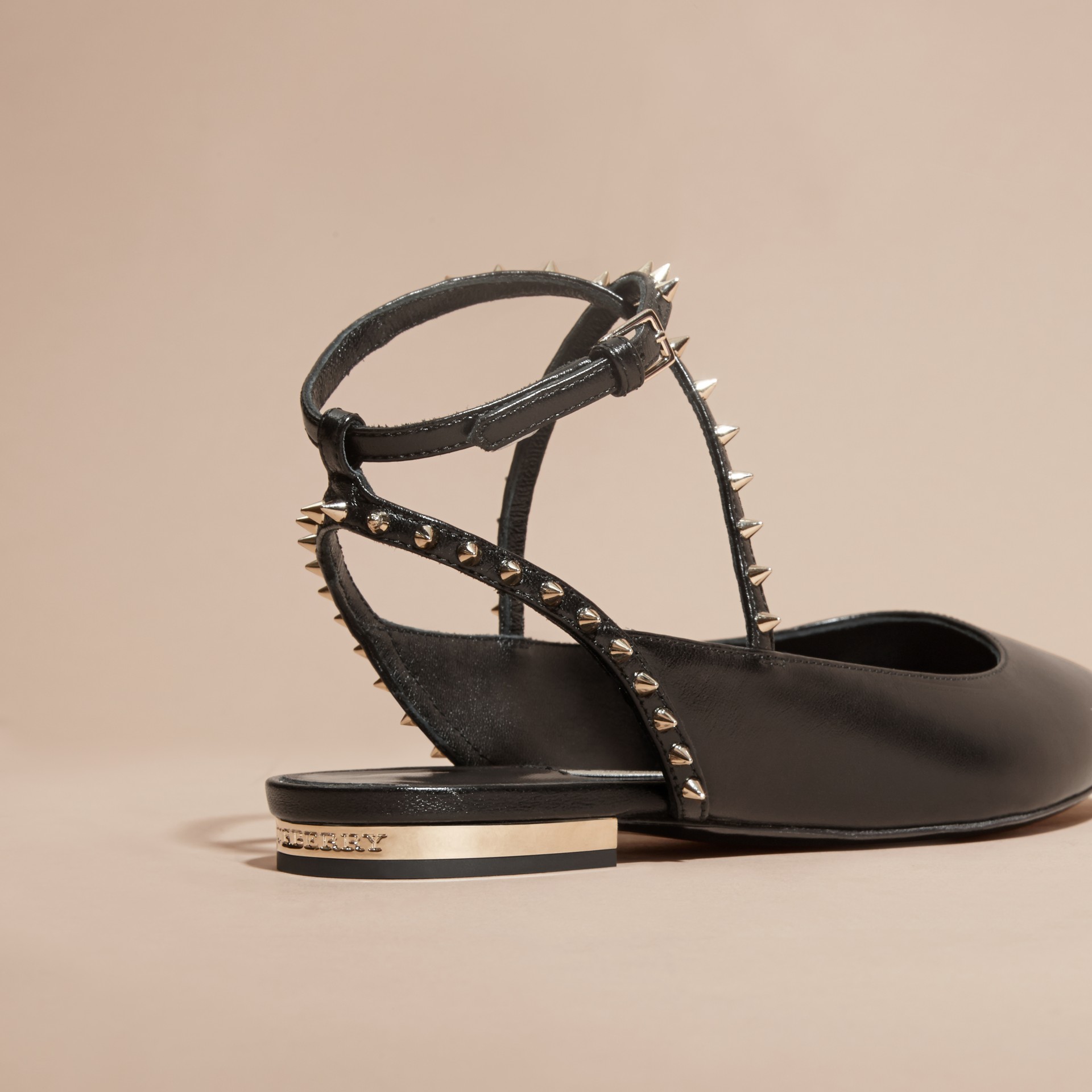 studded slingback flats